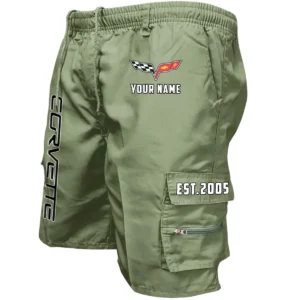 Corvette C6 Workwear Casual Shorts, Pants For Corvette C6 Fan CAR455060425232 - Military Green
