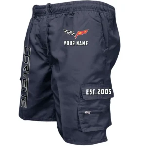 Corvette C6 Workwear Casual Shorts, Pants For Corvette C6 Fan CAR455060425232 - Navy