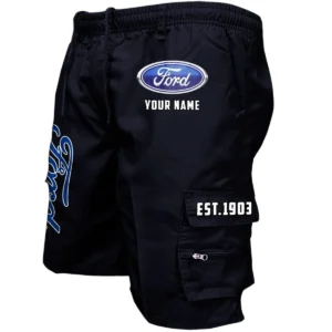 Ford Workwear Casual Shorts, Pants For Ford Fan CAR455060425233 - Black
