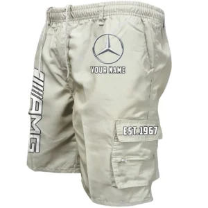 Mercedes AMG Workwear Casual Shorts, Pants For Mercedes AMG Fan CAR455060425234 - Off-White