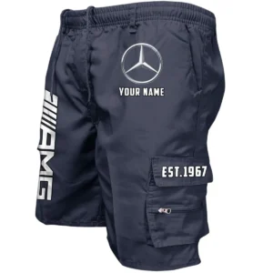 Mercedes AMG Workwear Casual Shorts, Pants For Mercedes AMG Fan CAR455060425234 - Navy