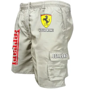 Ferrari Workwear Casual Shorts, Pants For Ferrari Fan CAR455060425238 - Off-White