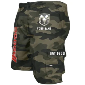 Dodge Workwear Casual Shorts, Pants For Dodge Fan CAR455060425244 - Green Camouflage