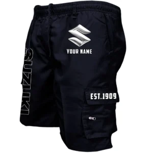 Suzuki Workwear Casual Shorts, Pants For Suzuki Fan CAR455060425246 - Black