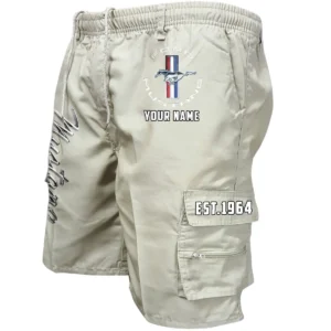Ford Mustang Workwear Casual Shorts, Pants For Ford Mustang Fan CAR455060425247 - Beige
