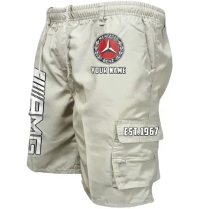 Mercedes AMG Workwear Casual Shorts, Pants For Mercedes AMG Fan CAR455060425248 - Beige