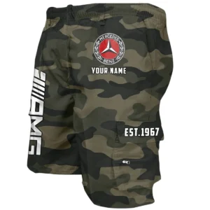 Mercedes AMG Workwear Casual Shorts, Pants For Mercedes AMG Fan CAR455060425248 - Green Camouflage