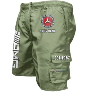 Mercedes AMG Workwear Casual Shorts, Pants For Mercedes AMG Fan CAR455060425248 - Military Green