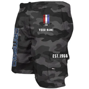Chevrolet Camaro Workwear Casual Shorts, Pants For Chevrolet Camaro Fan CAR455060425249 - Grey Camouflage