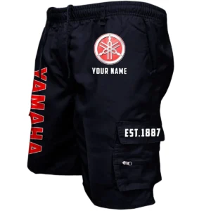 Yamaha Workwear Casual Shorts, Pants For Yamaha Fan CAR455060425250 - Black