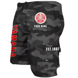 Yamaha Workwear Casual Shorts, Pants For Yamaha Fan CAR455060425250 - Grey Camouflage