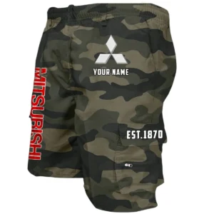 Mitsubishi Workwear Casual Shorts, Pants For Mitsubishi Fan CAR455060425251 - Green Camouflage