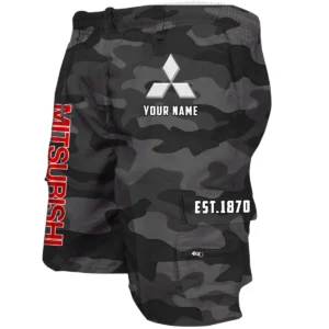 Mitsubishi Workwear Casual Shorts, Pants For Mitsubishi Fan CAR455060425251 - Grey Camouflage