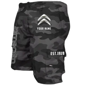 Citroen Workwear Casual Shorts, Pants For Citroen Fan CAR455060425253 - Grey Camouflage
