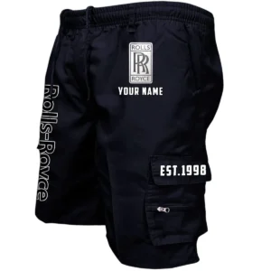 Rolls Royce Workwear Casual Shorts, Pants For Rolls Royce Fan CAR455060425256 - Black