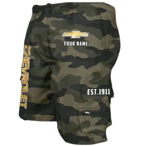 Chevrolet Workwear Casual Shorts, Pants For Chevrolet Fan CAR455060425258 - Green Camouflage