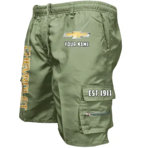 Chevrolet Workwear Casual Shorts, Pants For Chevrolet Fan CAR455060425258 - Military Green