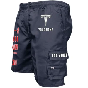 Tesla Workwear Casual Shorts, Pants For Tesla Fan CAR455060425259 - Navy