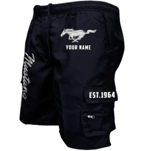 Ford Mustang Workwear Casual Shorts, Pants For Ford Mustang Fan CAR455060425261 - Black