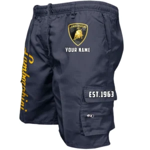 Lamborghini Workwear Casual Shorts, Pants For Lamborghini Fan CAR455060425262 - Navy