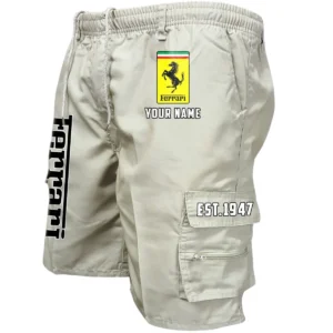 Ferrari Workwear Casual Shorts, Pants For Ferrari Fan CAR455060425263 - Beige
