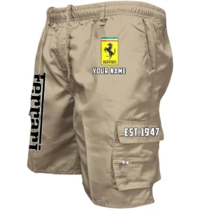 Ferrari Workwear Casual Shorts, Pants For Ferrari Fan CAR455060425263 - Khaki