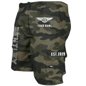 Bentley Workwear Casual Shorts, Pants For Bentley Fan CAR455060425265 - Green Camouflage