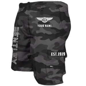 Bentley Workwear Casual Shorts, Pants For Bentley Fan CAR455060425265 - Grey Camouflage