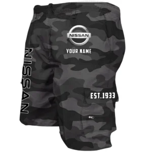 Nissan Workwear Casual Shorts, Pants For Nissan Fan CAR455060425266 - Grey Camouflage