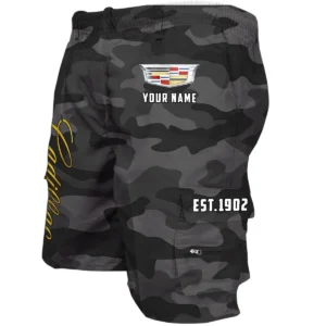 Cadillac Workwear Casual Shorts, Pants For Cadillac Fan CAR455060425268 - Grey Camouflage