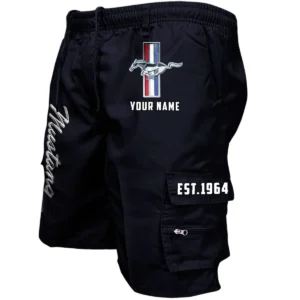 Ford Mustang Workwear Casual Shorts, Pants For Ford Mustang Fan CAR455060425270 - Black