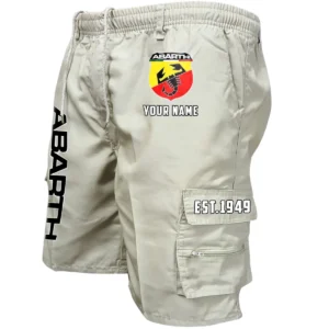Abarth Workwear Casual Shorts, Pants For Abarth Fan CAR455060425272 - Beige