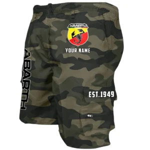 Abarth Workwear Casual Shorts, Pants For Abarth Fan CAR455060425272 - Green Camouflage