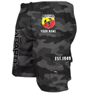 Abarth Workwear Casual Shorts, Pants For Abarth Fan CAR455060425272 - Grey Camouflage