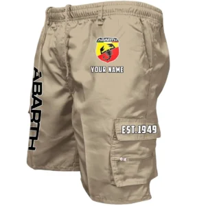 Abarth Workwear Casual Shorts, Pants For Abarth Fan CAR455060425272 - Khaki