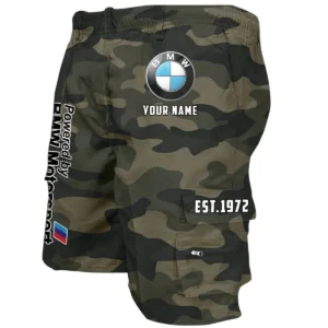 BMW Motorsport Workwear Casual Shorts, Pants For BMW Motorsport Fan CAR455060425273 - Green Camouflage