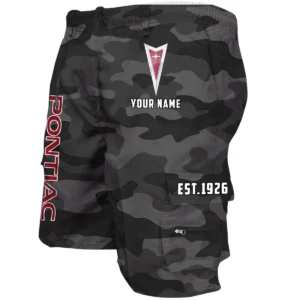 Pontiac Workwear Casual Shorts, Pants For Pontiac Fan CAR455060425275 - Grey Camouflage