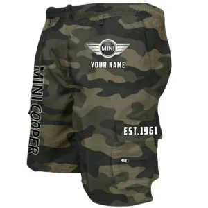 Mini Cooper Workwear Casual Shorts, Pants For Mini Cooper Fan CAR455060425276 - Green Camouflage