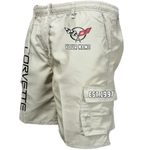 Corvette C5 Workwear Casual Shorts, Pants For Corvette C5 Fan CAR455060425277 - Beige