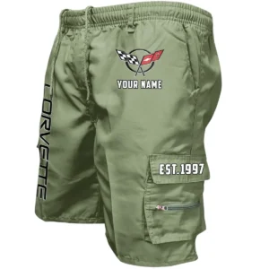 Corvette C5 Workwear Casual Shorts, Pants For Corvette C5 Fan CAR455060425277 - Military Green
