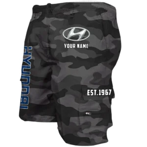 Hyundai Workwear Casual Shorts, Pants For Hyundai Fan CAR455060425278 - Grey Camouflage