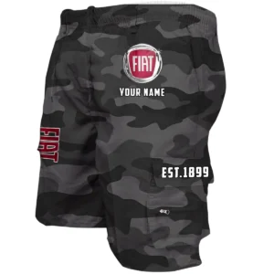 Fiat Workwear Casual Shorts, Pants For Fiat Fan CAR455060425279 - Grey Camouflage