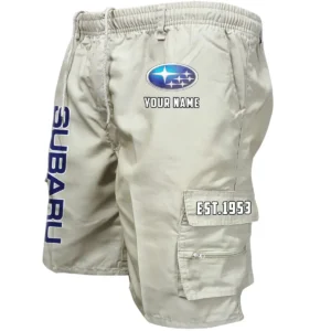Subaru Workwear Casual Shorts, Pants For Subaru Fan CAR455060425280 - Off-White
