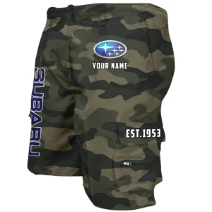 Subaru Workwear Casual Shorts, Pants For Subaru Fan CAR455060425280 - Green Camouflage