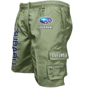 Subaru Workwear Casual Shorts, Pants For Subaru Fan CAR455060425280 - Military Green
