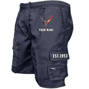 Chevrolet Corvette Workwear Casual Shorts, Pants For Chevrolet Corvette Fan CAR455060425281 - Navy