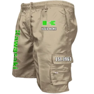 Kawasaki Workwear Casual Shorts, Pants For Kawasaki Fan CAR455060425282 - Khaki