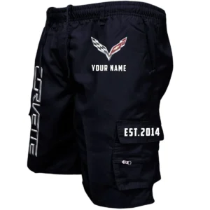 Corvette C7 Workwear Casual Shorts, Pants For Corvette C7 Fan CAR455060425283 - Black