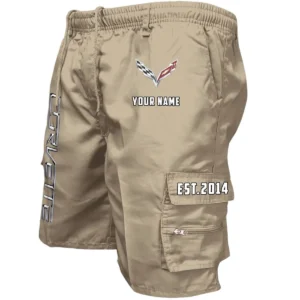 Corvette C7 Workwear Casual Shorts, Pants For Corvette C7 Fan CAR455060425283 - Khaki