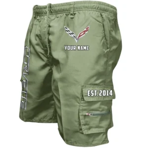 Corvette C7 Workwear Casual Shorts, Pants For Corvette C7 Fan CAR455060425283 - Military Green